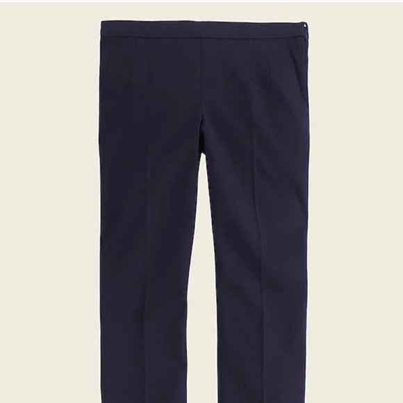 NWT J.Crew Martie  High-Waist slim crop pant Navy - Picture 2 of 5